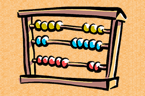 Cartoonish Abacus rod